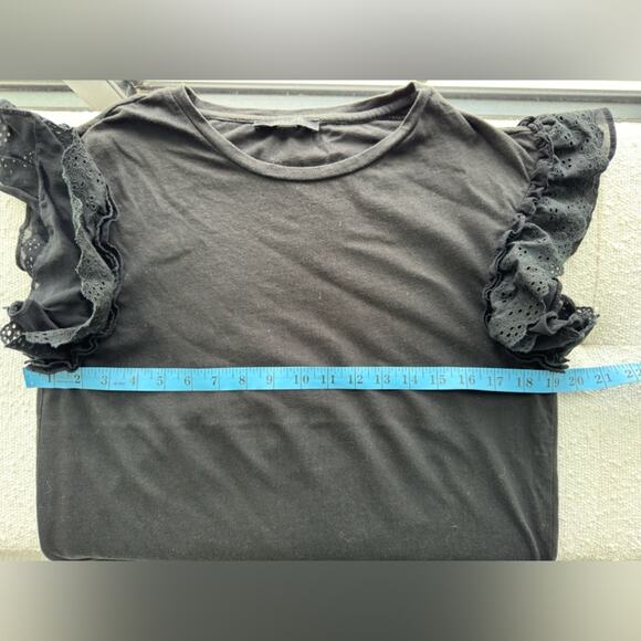 All Saints Senna Adelaide T-Shirt Dress Tiered Ruffled Eyelet Sleeves Size Small - Picture 5 of 10